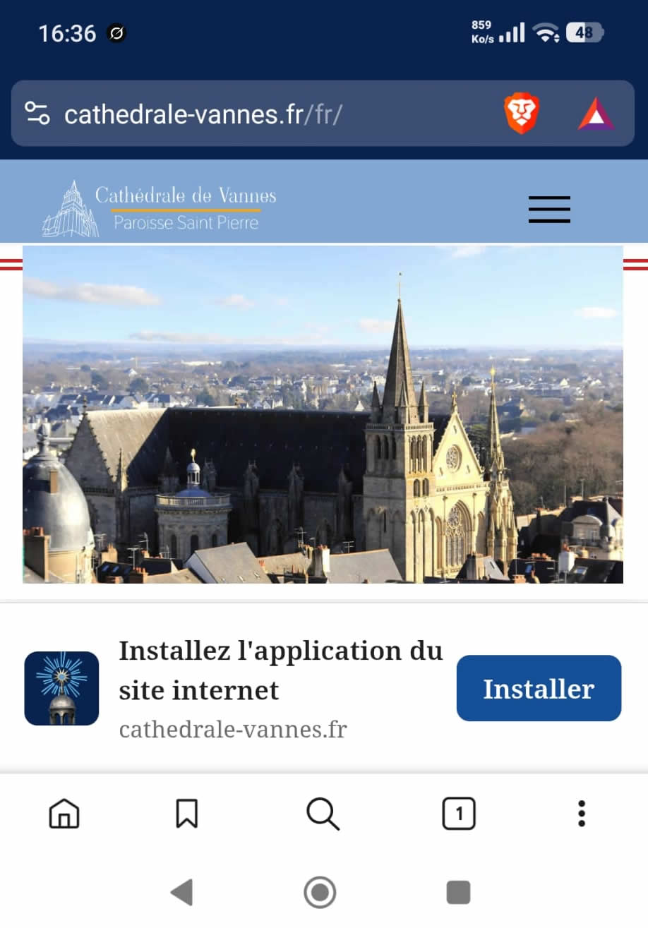 popup installation pwa
