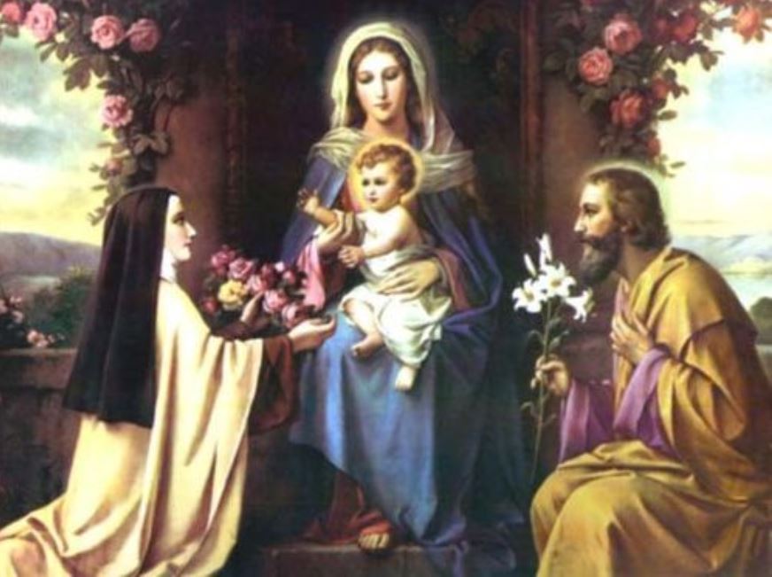 sainte Thérèse et la Sainte Famille