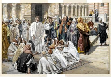 Jésus enseigne aux pharisiens - Oeuvre de James Tissot