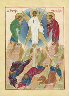 une icone représentant la transfiguration